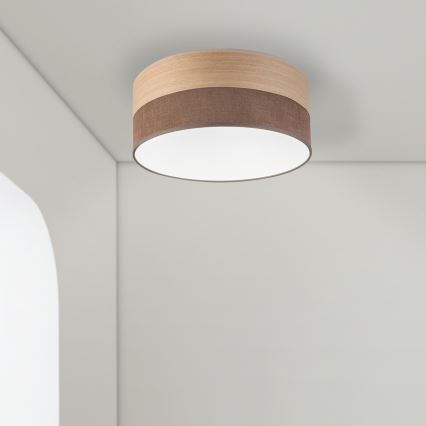 LED Griestu lampa SIRJA WOOD LED/20W/230V d. 35 cm brūna/ozols