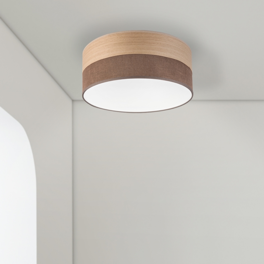 LED Griestu lampa SIRJA WOOD LED/20W/230V d. 35 cm brūna/ozols