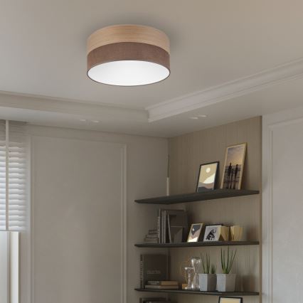 LED Griestu lampa SIRJA WOOD LED/20W/230V d. 35 cm brūna/ozols