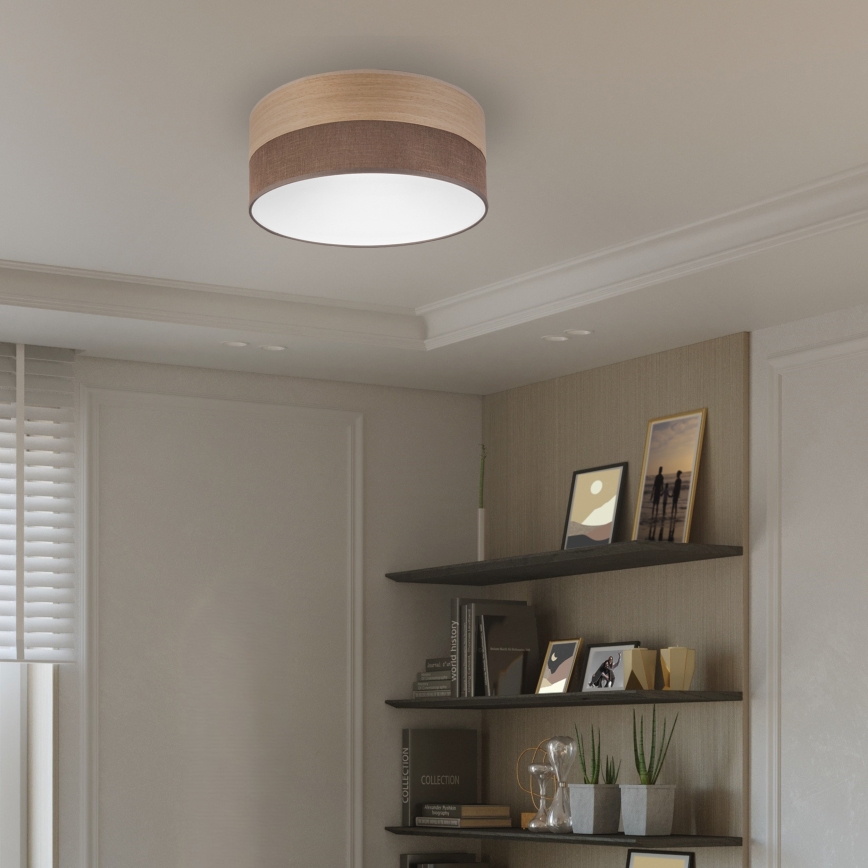 LED Griestu lampa SIRJA WOOD LED/20W/230V d. 35 cm brūna/ozols