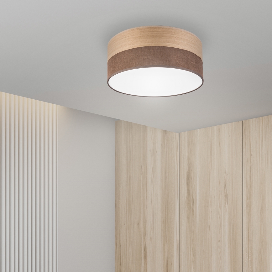 LED Griestu lampa SIRJA WOOD LED/20W/230V d. 35 cm brūna/ozols