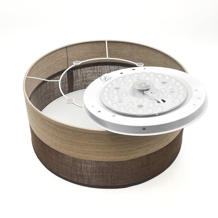 LED Griestu lampa SIRJA WOOD LED/20W/230V d. 35 cm brūna/ozols