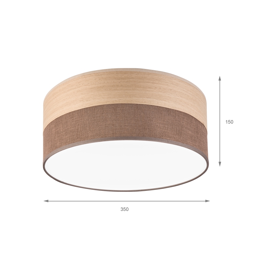 LED Griestu lampa SIRJA WOOD LED/20W/230V d. 35 cm brūna/ozols