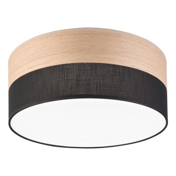 LED Griestu lampa SIRJA WOOD LED/20W/230V d. 35 cm melna/ozols