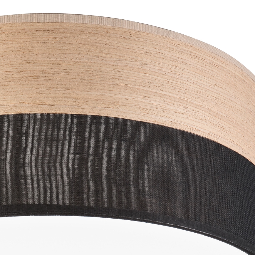 LED Griestu lampa SIRJA WOOD LED/20W/230V d. 35 cm melna/ozols