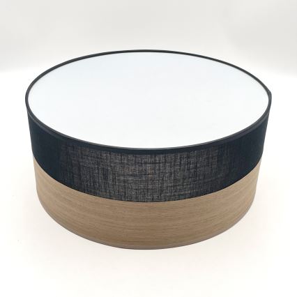 LED Griestu lampa SIRJA WOOD LED/20W/230V d. 35 cm melna/ozols