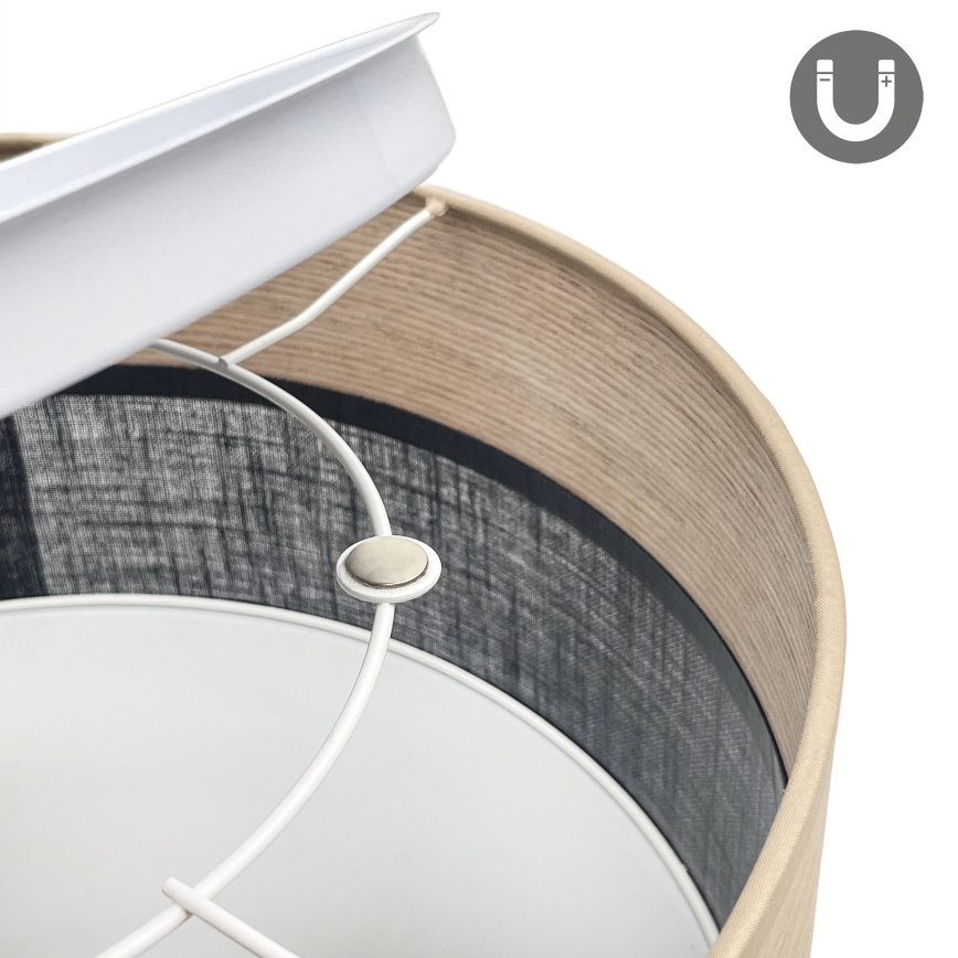 LED Griestu lampa SIRJA WOOD LED/20W/230V d. 35 cm melna/ozols