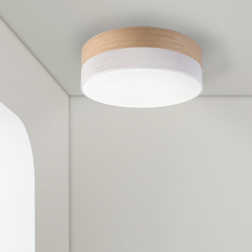 LED Griestu lampa SIRJA WOOD LED/36W/230V d. 45 cm balta/ozols