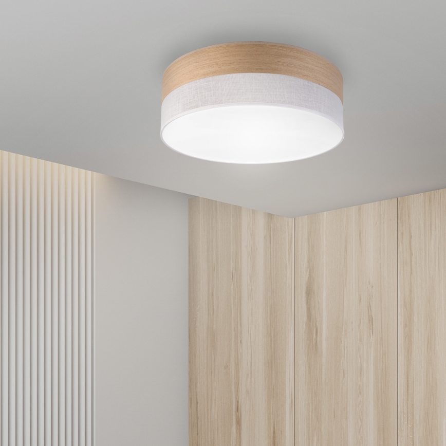 LED Griestu lampa SIRJA WOOD LED/36W/230V d. 45 cm balta/ozols