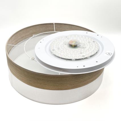 LED Griestu lampa SIRJA WOOD LED/36W/230V d. 45 cm balta/ozols