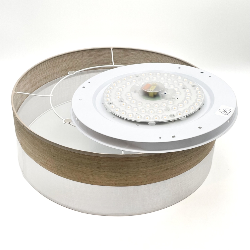 LED Griestu lampa SIRJA WOOD LED/36W/230V d. 45 cm balta/ozols