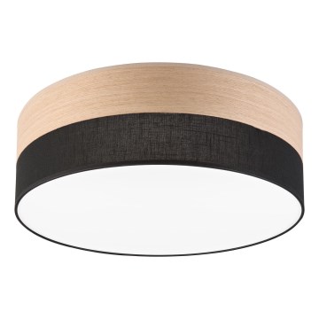 LED Griestu lampa SIRJA WOOD LED/36W/230V d. 45 cm melna/ozols