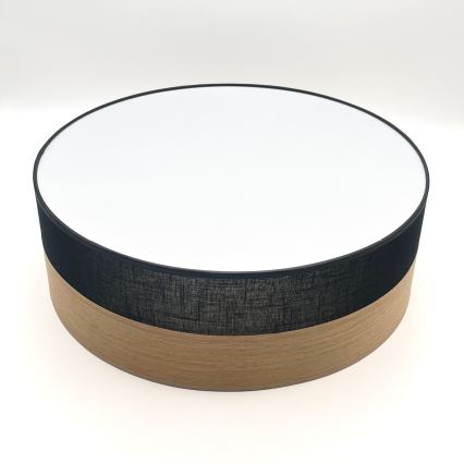 LED Griestu lampa SIRJA WOOD LED/36W/230V d. 45 cm melna/ozols