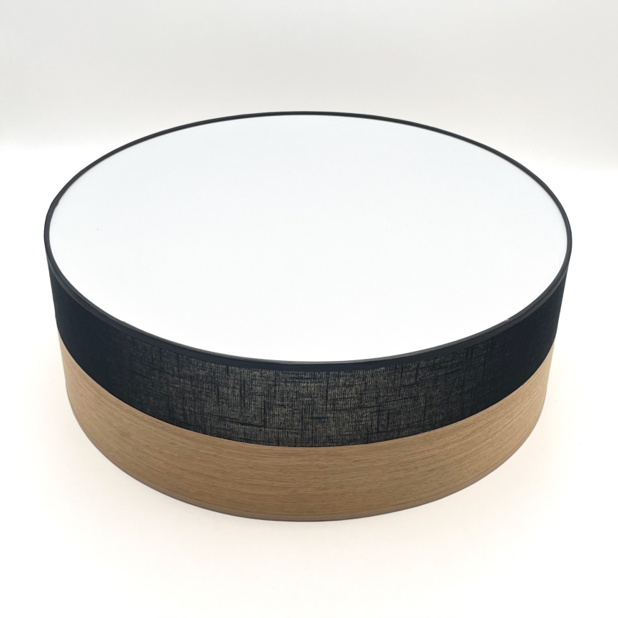 LED Griestu lampa SIRJA WOOD LED/36W/230V d. 45 cm melna/ozols