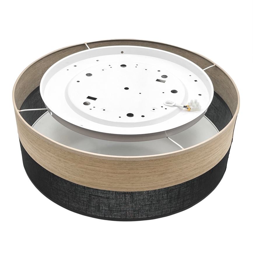 LED Griestu lampa SIRJA WOOD LED/36W/230V d. 45 cm melna/ozols