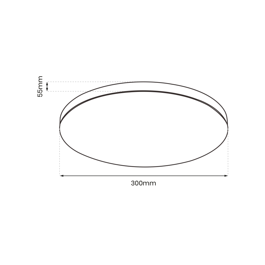 LED Griestu lampa SLIMI LED/18W/230V IP40 melna