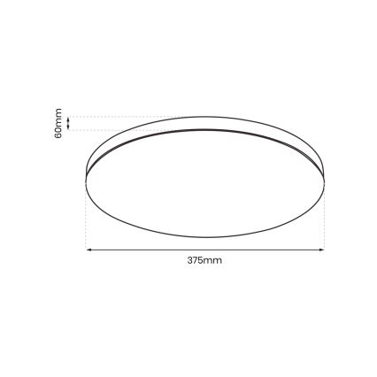 LED Griestu lampa SLIMI LED/24W/230V IP40 melna