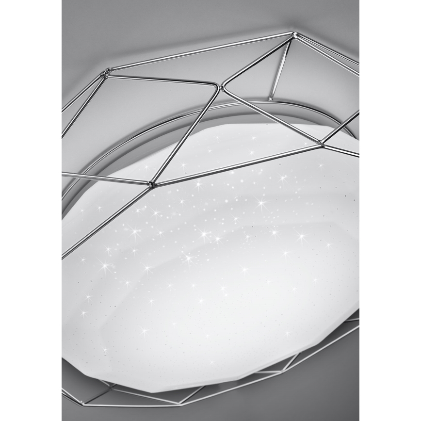 LED Griestu lampa SVEN LED/24W/230V d. 43 cm spīdīgi hromēts