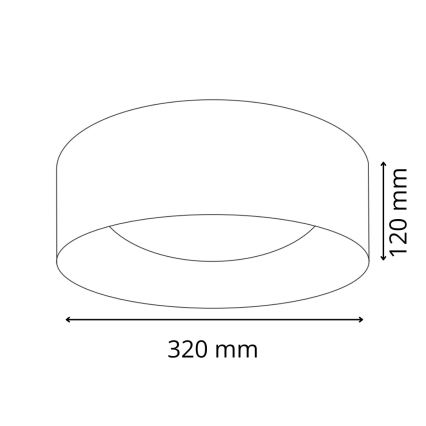 LED Griestu lampa TULUZA LED/18W/230V d. 32 cm brūna
