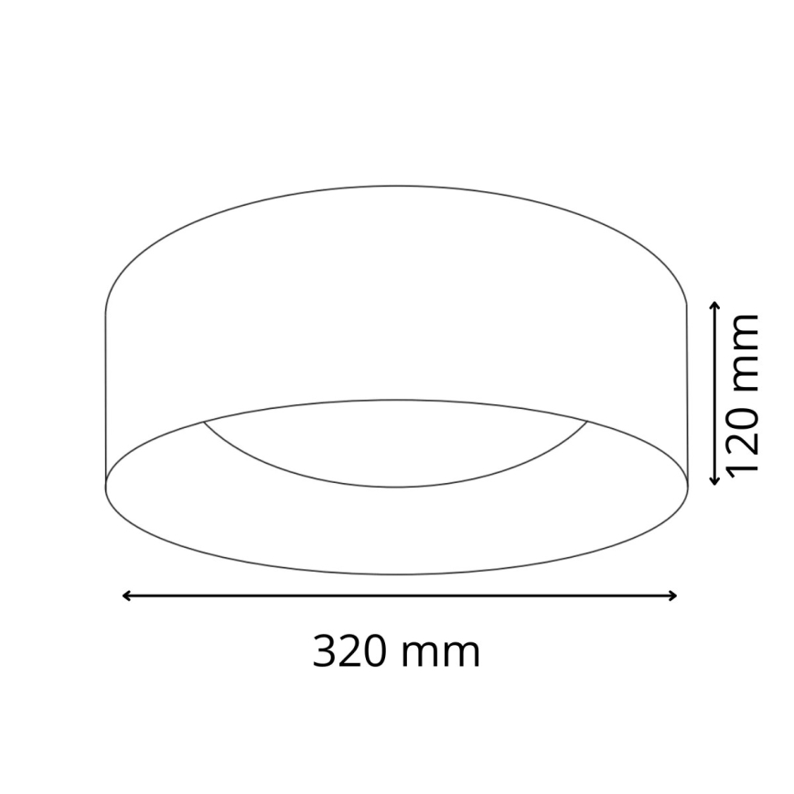 LED Griestu lampa TULUZA LED/18W/230V d. 32 cm brūna