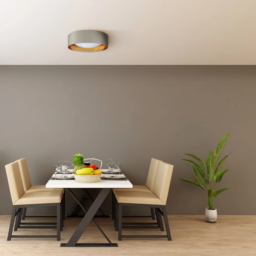 LED Griestu lampa TULUZA LED/24W/230V d. 40 cm brūna
