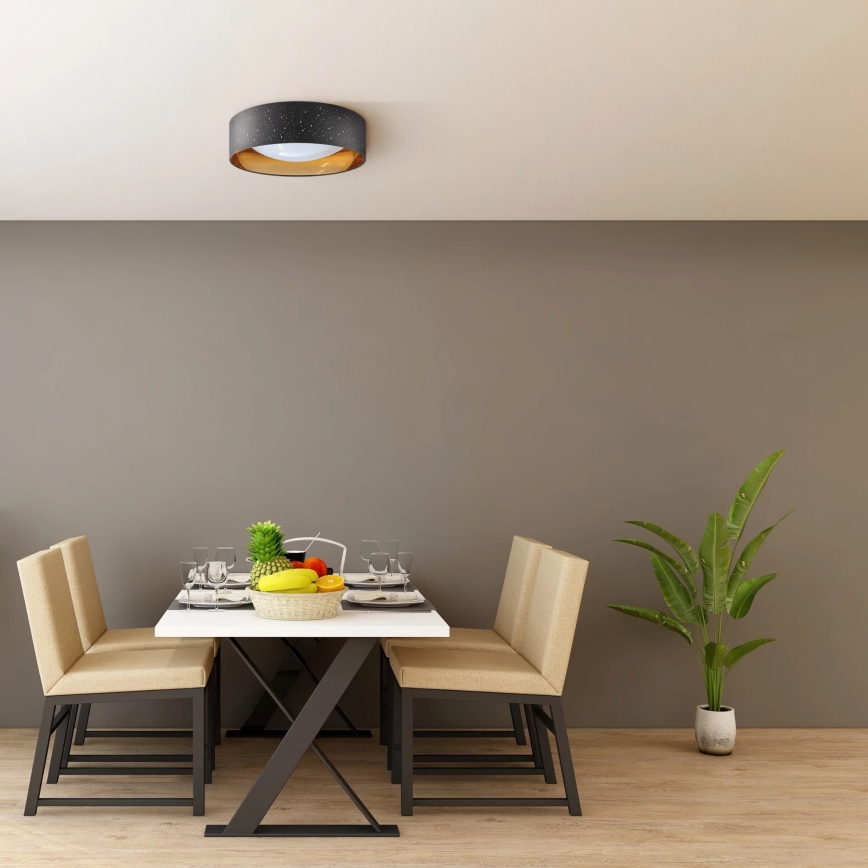 LED Griestu lampa TULUZA LED/24W/230V d. 40 cm melna