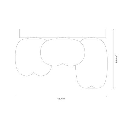 LED Griestu lampa VASO LED/12W/230V d. 42 cm zelta/dūmakains