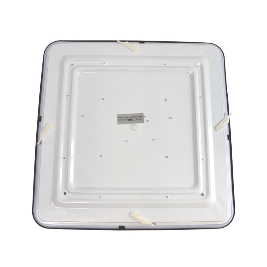 LED Griestu lampa WILTON LED/24W/230V 37,5x37,5 cm melna