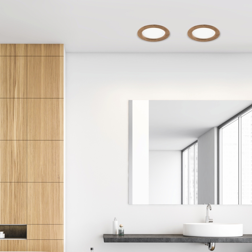 LED Iebūvējamais gaismeklis WOODY SPOT LED/16,5W/230V 4000K valrieksts Ø 18,5 cm