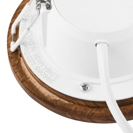 LED Iebūvējams gaismeklis WOODY SPOT LED/5,5W/230V 4000K ķirša koks Ø 10 cm