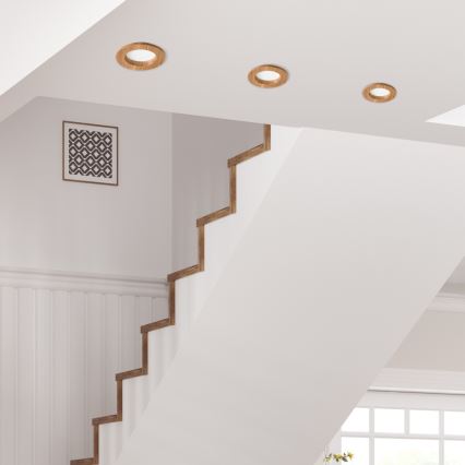 LED Iebūvējams gaismeklis WOODY SPOT LED/5,5W/230V 4000K ozols Ø 10 cm