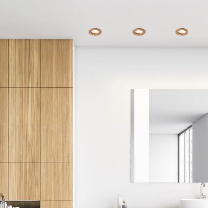 LED Iebūvējams gaismeklis WOODY SPOT LED/5,5W/230V 4000K ozols Ø 10 cm