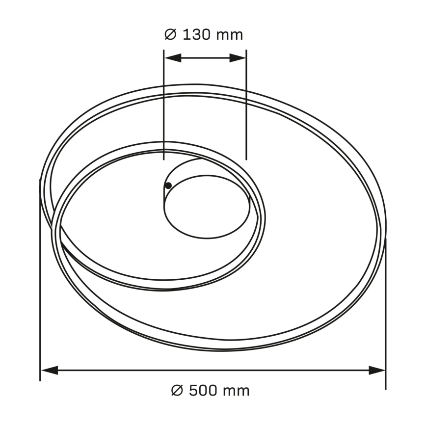 LED Griestu lampa ZEFIRA LED/40W/230V 4000K d. 50 cm antracīta