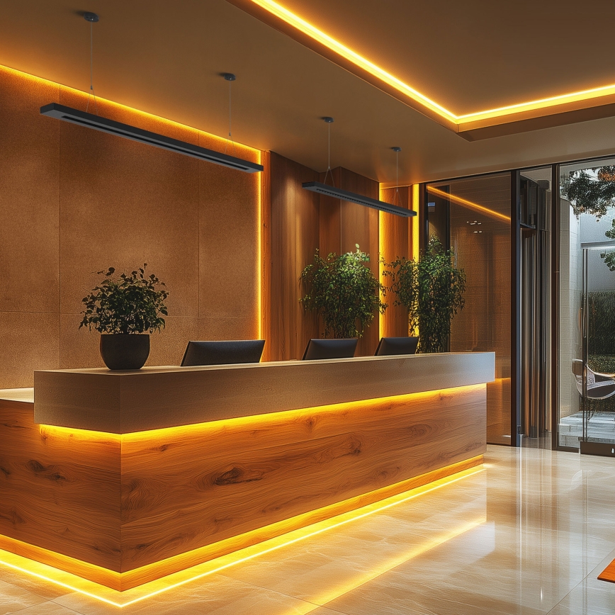 LED Griestu/piekarama lampa PLANK LED/20/30/40W/230V 2700/4000/6000K CRI 90 melna