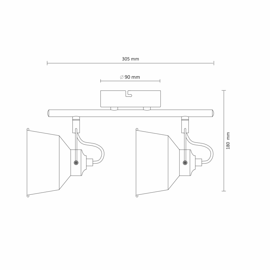 LED Griestu pieliekams gaismeklis  2xE14/8W/230V