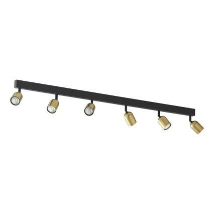 LED griestu spotu gaismeklis TOP 6xGU10/10W/230V zelta/melna