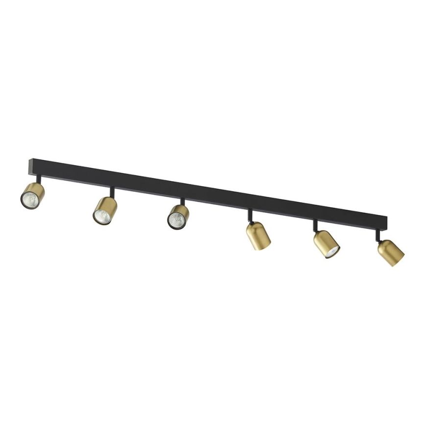 LED griestu spotu gaismeklis TOP 6xGU10/10W/230V zelta/melna