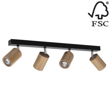 LED Griestu starmetis MATTI 4xGU10/5W/230V ozolkoka - FSC sertifikāts