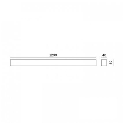 LED griestu virsmas vai piekaramais gaismeklis KOLINE LED/40W/230V 3000/4000/6500K 120 cm melns