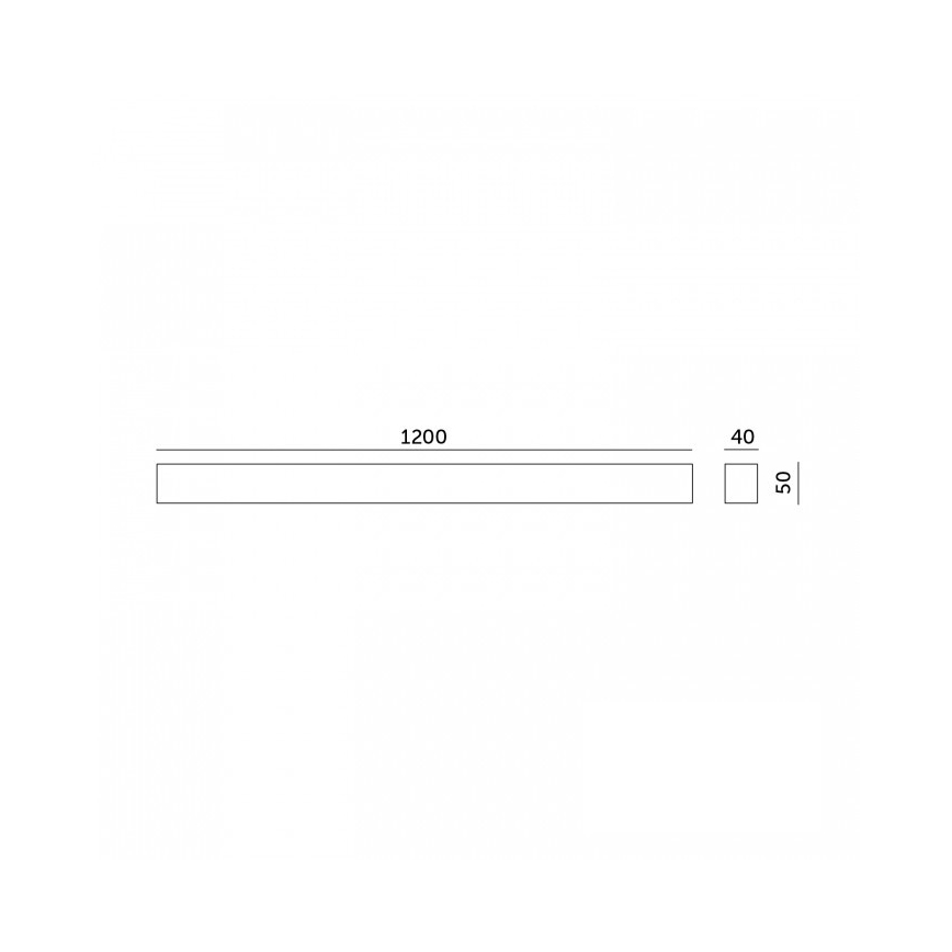 LED griestu virsmas vai piekaramais gaismeklis KOLINE LED/40W/230V 3000/4000/6500K 120 cm melns