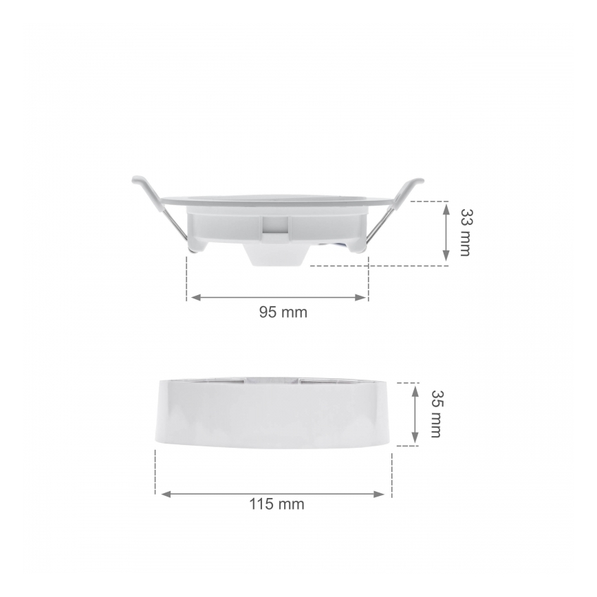 LED iebūvējamais gaismeklis ALGINE 2 vienā LED/6W/230V 3000K balts