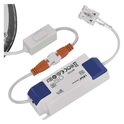 LED iebūvējamais griestu gaismeklis NEXXO LED/12,5W/230V 3000/3500/4000K sudraba Ø 17 cm