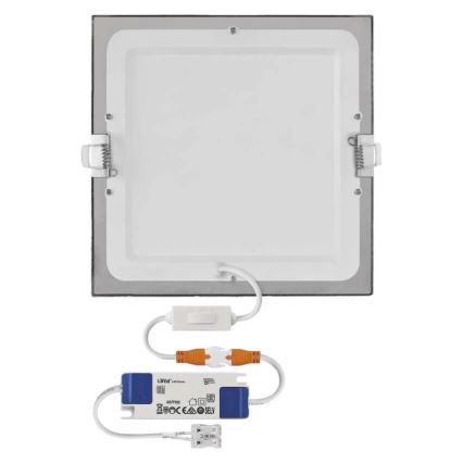 LED iebūvējamais griestu gaismeklis NEXXO LED/18W/230V 3000/3500/4000K sudraba 22,5x22,5 cm