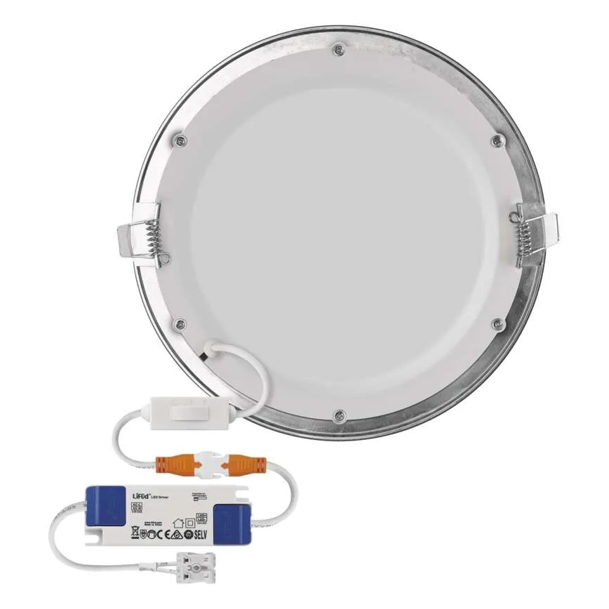 LED iebūvējamais griestu gaismeklis NEXXO LED/18W/230V 3000/3500/4000K sudraba Ø 22,5 cm