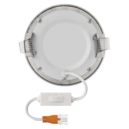 LED iebūvējamais griestu gaismeklis NEXXO LED/7W/230V 3000/3500/4000K sudraba Ø 12 cm