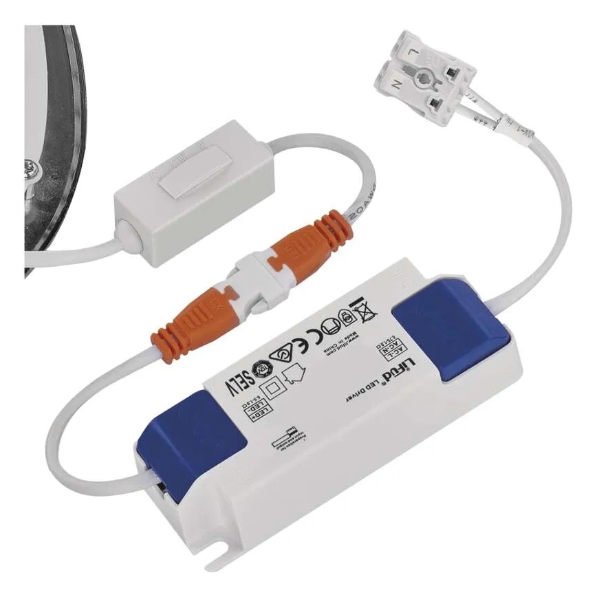 LED iebūvējamais griestu gaismeklis NEXXO LED/7W/230V 3000/3500/4000K sudraba Ø 12 cm