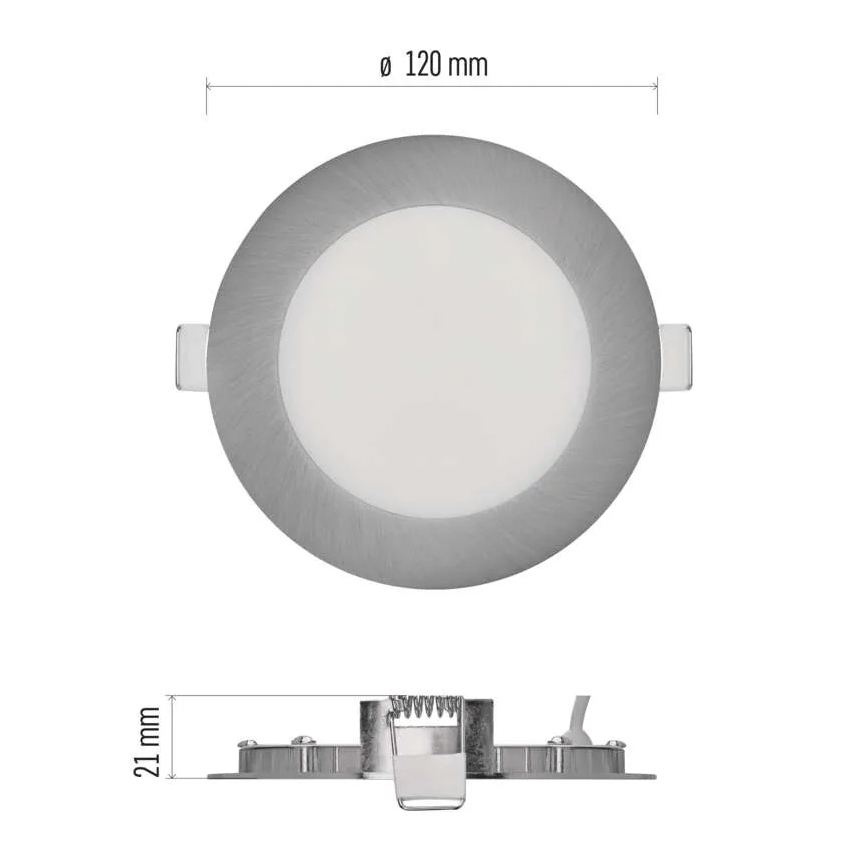 LED iebūvējamais griestu gaismeklis NEXXO LED/7W/230V 3000/3500/4000K sudraba Ø 12 cm