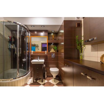 LED iebūvējamais vannasistabas griestu gaismeklis BONO LED/5W/230V 3000K IP65 melns