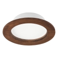 LED Iebūvējams gaismeklis WOODY SPOT LED/12,5W/230V 3000K ķirša krāsa Ø 16 cm