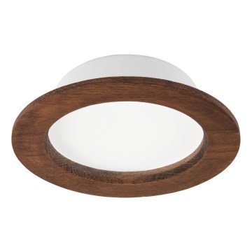 LED Iebūvējams gaismeklis WOODY SPOT LED/12,5W/230V 4000K ķiršu koks Ø 16 cm